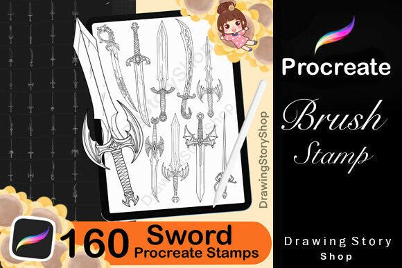 Download 160 Sword Procreate Brushes Stamps - Premium Resources