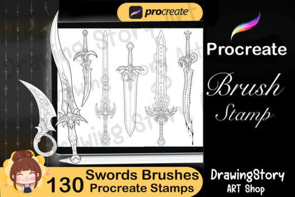 Download 130 Sword Procreate Brushes - Premium Resources